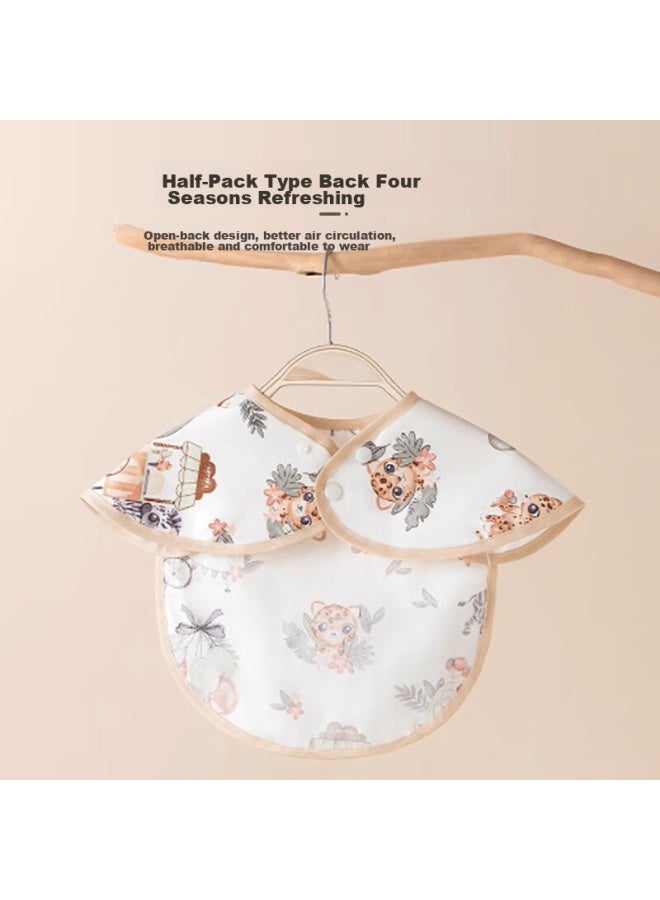 9i9 Baby Bib, Waterproof Eating Bib, Reverse Wear Bib, Infant Cotton Bib, 2-piece Set, A57 - Image 3