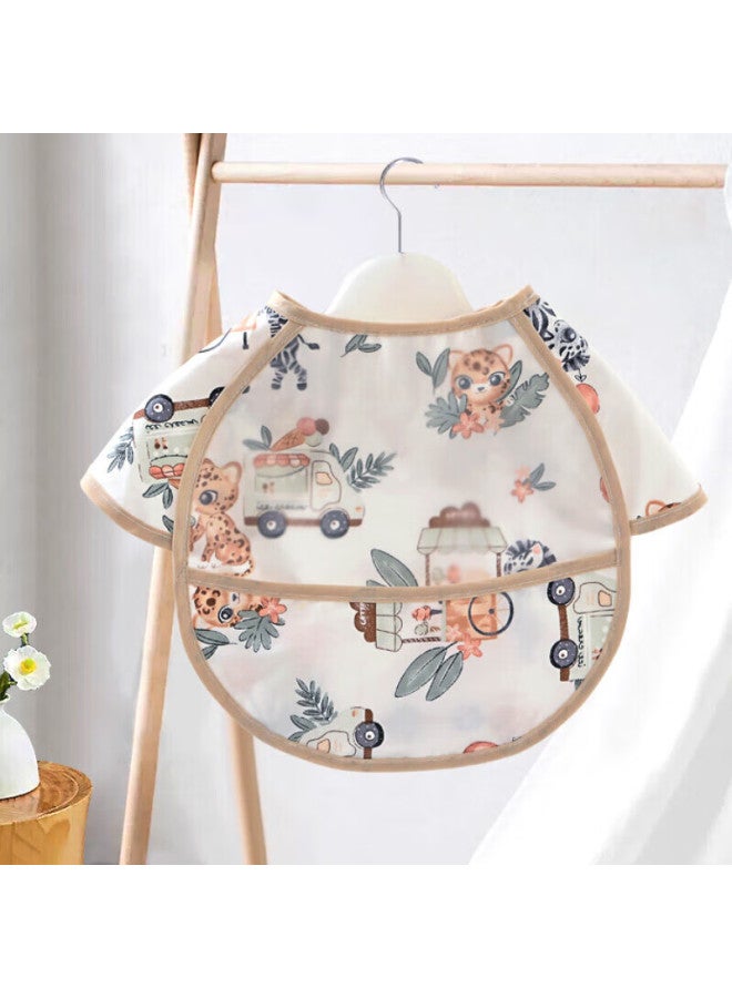 9i9 Baby Bib, Waterproof Eating Bib, Reverse Wear Bib, Infant Cotton Bib, 2-piece Set, A57 - Image 5