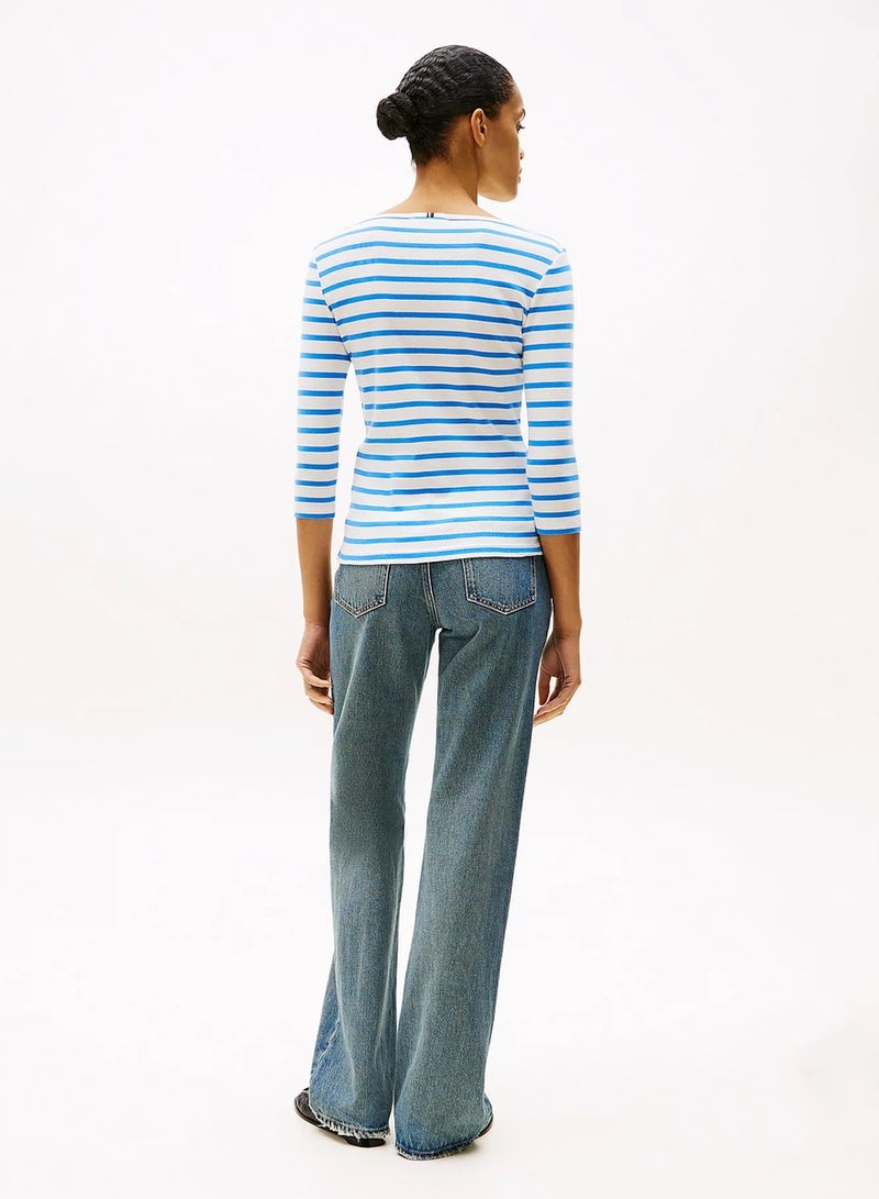 TOMMY HILFIGER Striped Crew Neck T-Shirt - Image 2