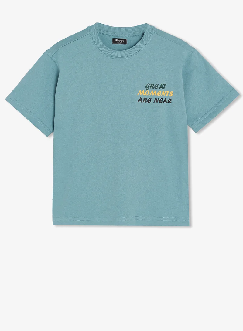 Ripples Boys Drop Shoulder T-shirt & Shorts Set