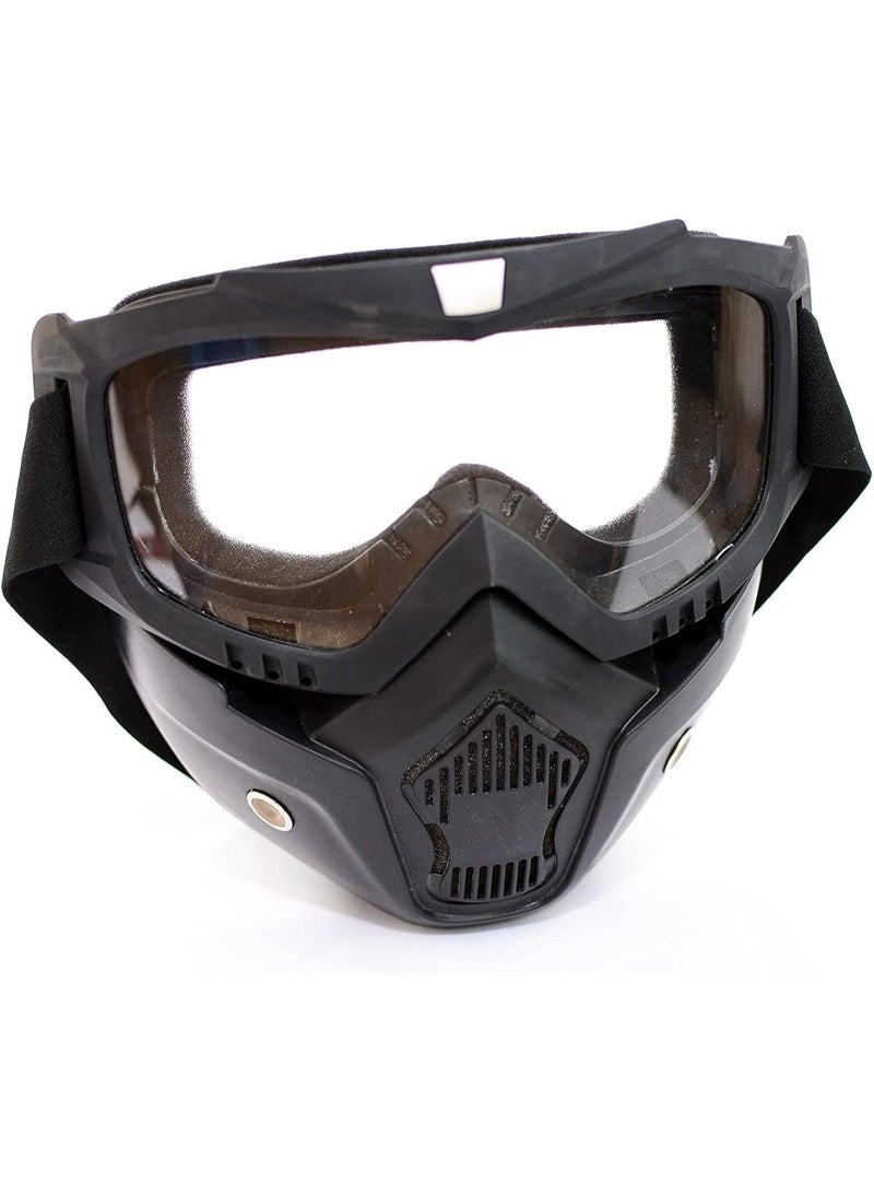 Motorcycle Face Shield Black - Image 2