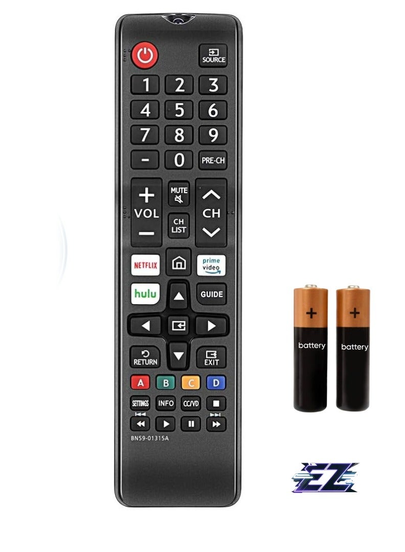 ELTRAZONE BN59-01315A BN59-01315D Replacement Remote Control for Samsung Smart 4K UHD Curved Series 8/7/6 HDTV LED, Compatible with UN 32/40/43/50/55/58/65/75 Inch N/NU/RU Series 5300 6900 710D – Battery Included - Image 1