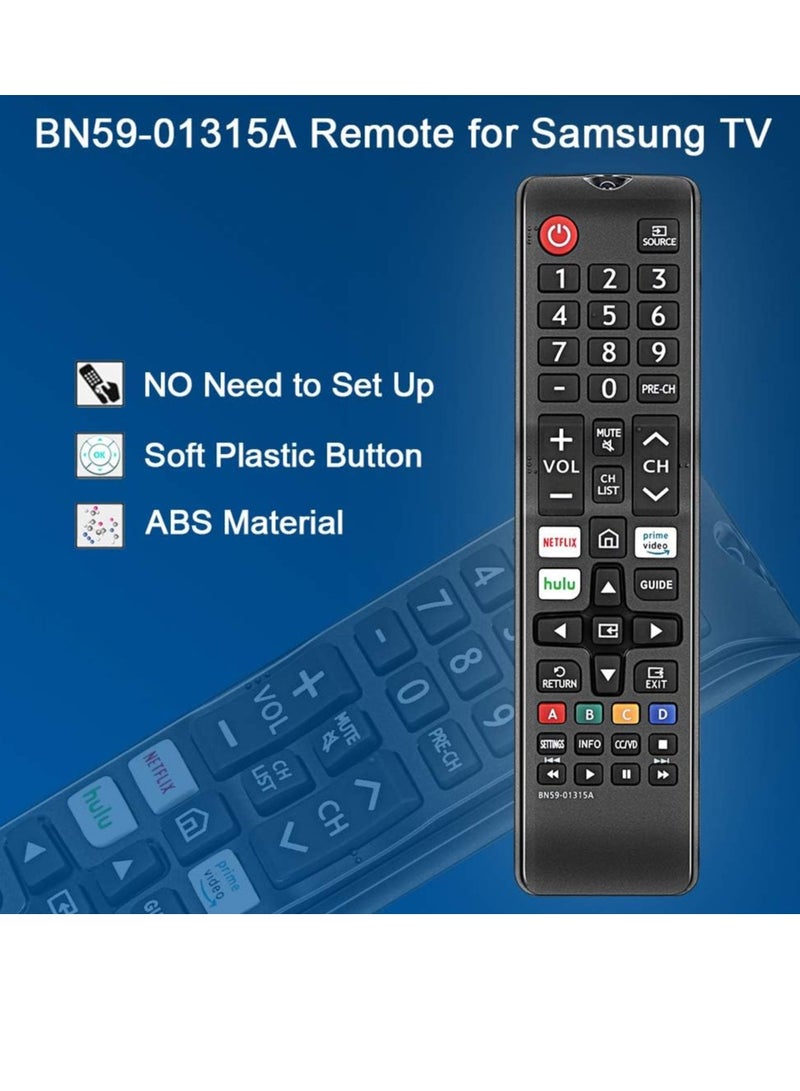 ELTRAZONE BN59-01315A BN59-01315D Replacement Remote Control for Samsung Smart 4K UHD Curved Series 8/7/6 HDTV LED, Compatible with UN 32/40/43/50/55/58/65/75 Inch N/NU/RU Series 5300 6900 710D – Battery Included - Image 4