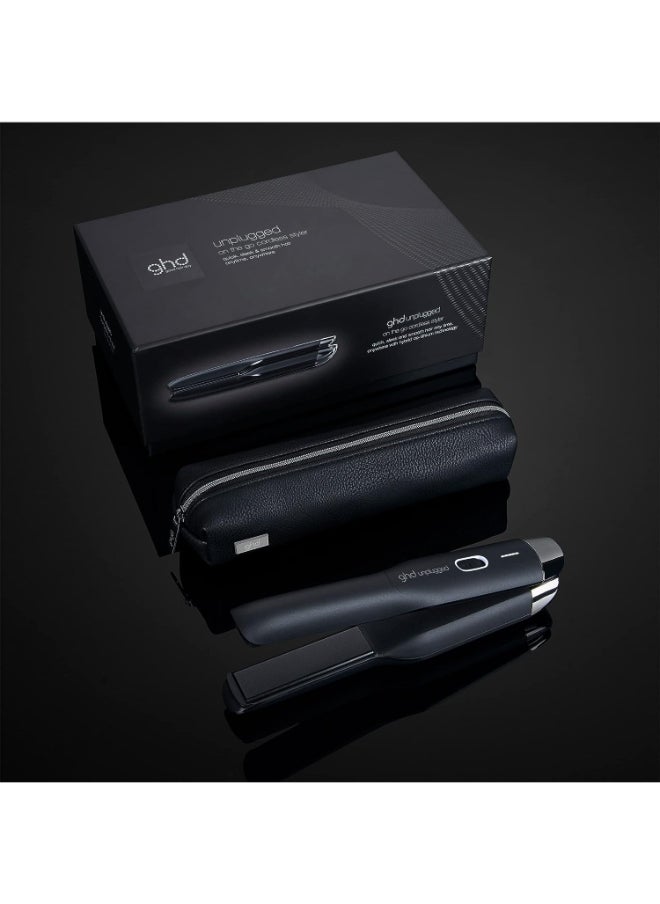 ghd - GHD Unplugged Styler Cordless Flat Iron Hair Straightener, Professional Travel Straightening Iron With Heat-Resistant Case, Usb-C Charging For 20-Minutes Of Use, Black - Image 1