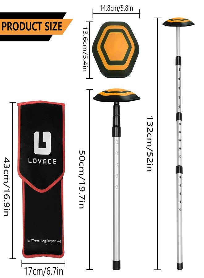 LOVACE Golf Travel Bag Support System, Golf Club Travel Protection Kit (Orange) - Image 3