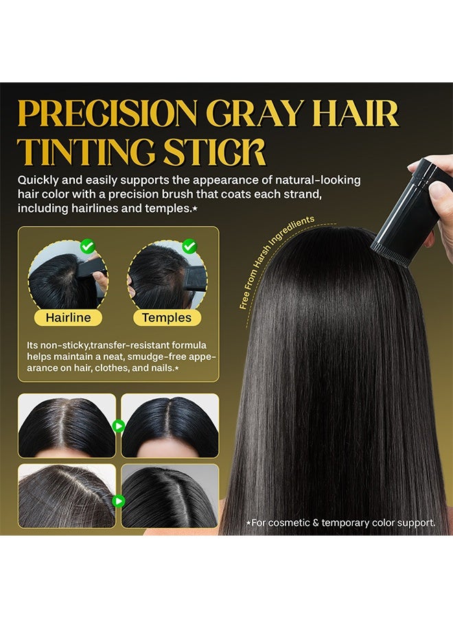 IKZEE Long - Lasting Hairdressing Wand, Disposable Hair Color Stick Advanced Non Irritating and Smudge Proof Formula Quick Root and Sideburn Touch Up Hair Color Stick 01# Black 20g - Image 5