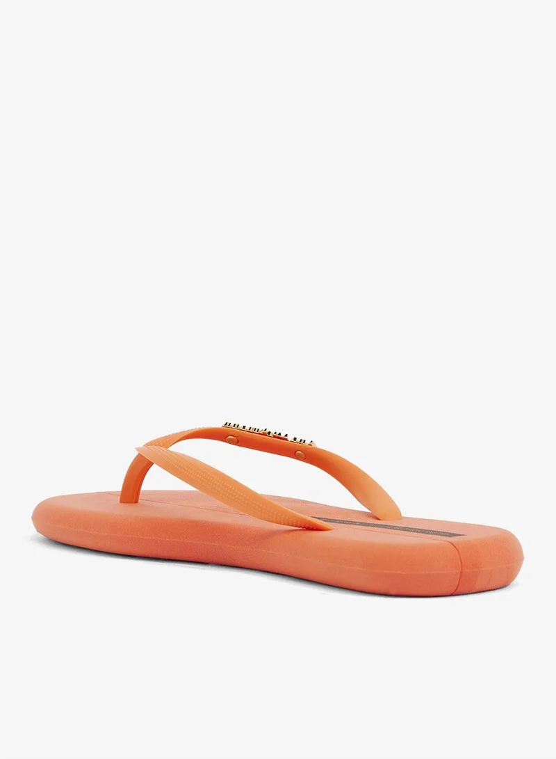 Voices Boat Women'S Flip Flops With Matching Brand Design Strap - Orange