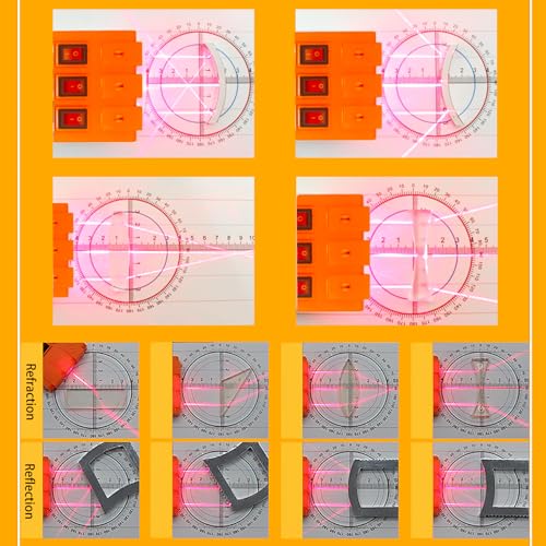 EXBEPE Physics Optics Experiment Set Prisms Convex Lens Triple Laser Refraction School Light Refraction Reflection Learning Educational Science Kits - Image 5