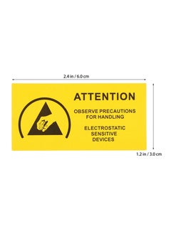 Y&D Anti-Static Label, 450pcs Electrostatic Warning Sticker Attention Sensitive Devices Fluorescent Static Caution Stickers Label Anti ESD 60x30MM  - Image 5