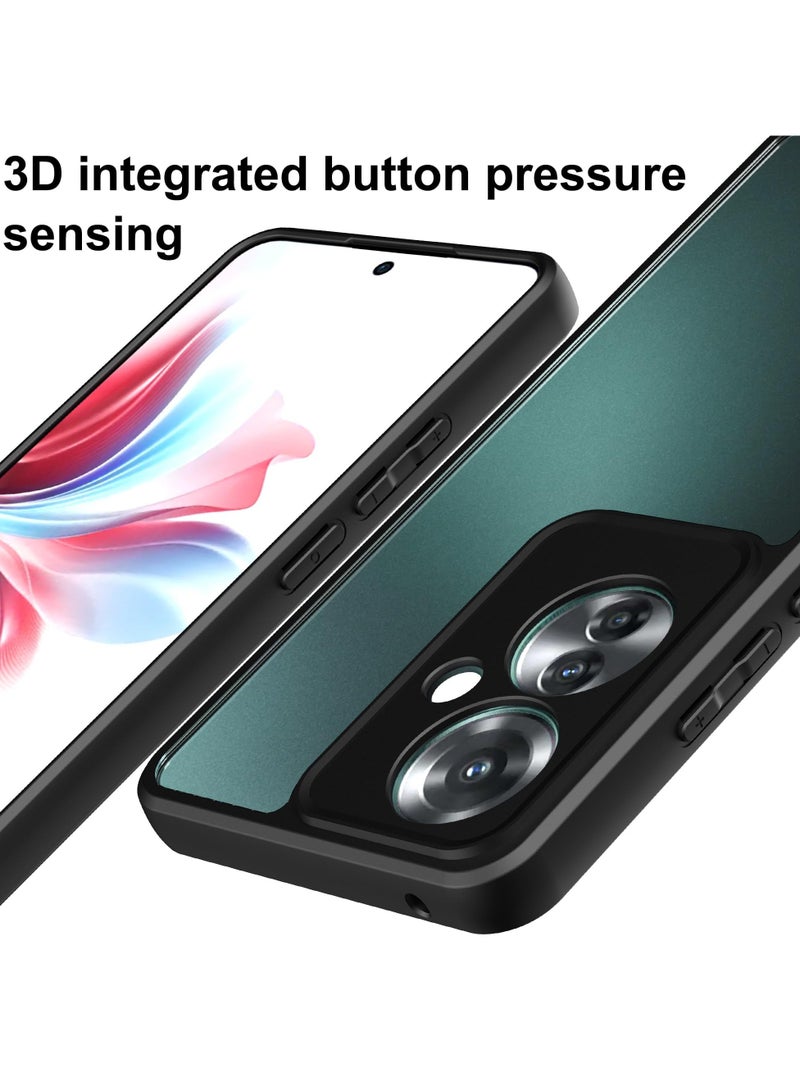 Bumper Protective Case for Oppo Reno 11F Silicone TPU Bumper Ultra Durable Ultra-Safe Camera Optimum Solution Black - Image 4