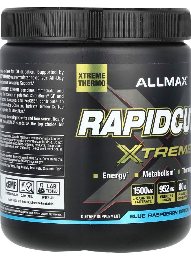 Allmax Rapidcuts® Xtreme Blue Raspberry Riptide 8.29 oz (235 g) - Image 2