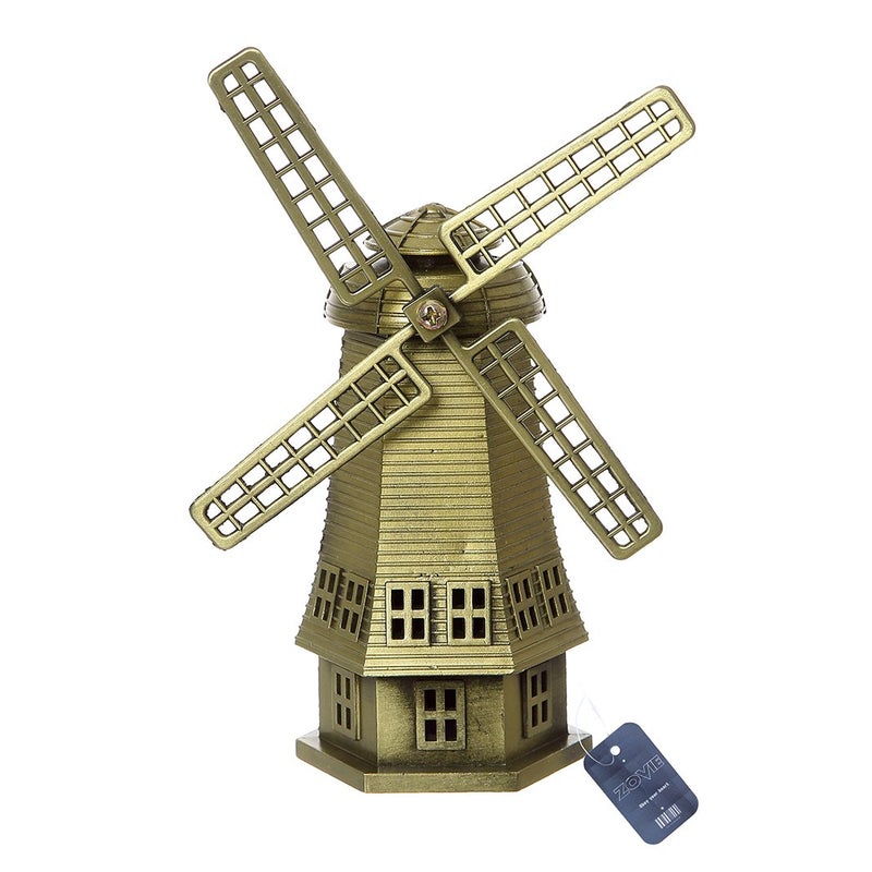 ZOVIE ZOVIE Metal Netherlandish Windmills Statue Home Decoration Make of Pure Copper Netherlandish Windmills 