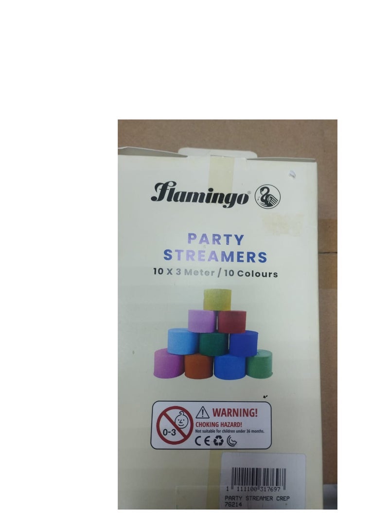 مجموعة شرائط ورق الكريب من شرائط الحفلات في 10 ألوان باستيل لديكورات أعياد الميلاد، وديكورات الحفلات، وديكورات الزفاف، وديكورات حفلات استقبال المولود الجديد، 10 لفات - Image 2