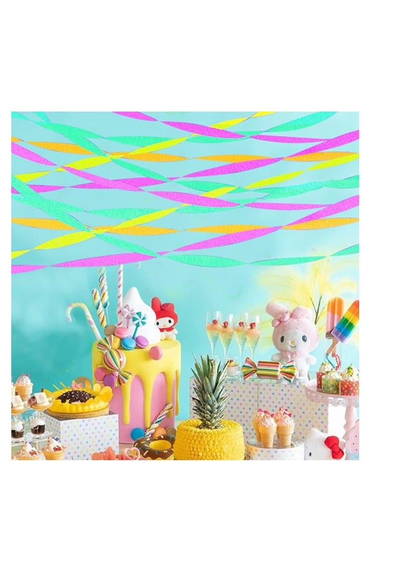 مجموعة شرائط ورق الكريب من شرائط الحفلات في 10 ألوان باستيل لديكورات أعياد الميلاد، وديكورات الحفلات، وديكورات الزفاف، وديكورات حفلات استقبال المولود الجديد، 10 لفات - Image 4