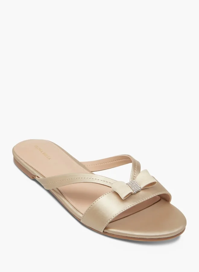 فلورا بيلا من شو إكسبرس صنادل نسائية سهلة الارتداء بزينة فيونكة