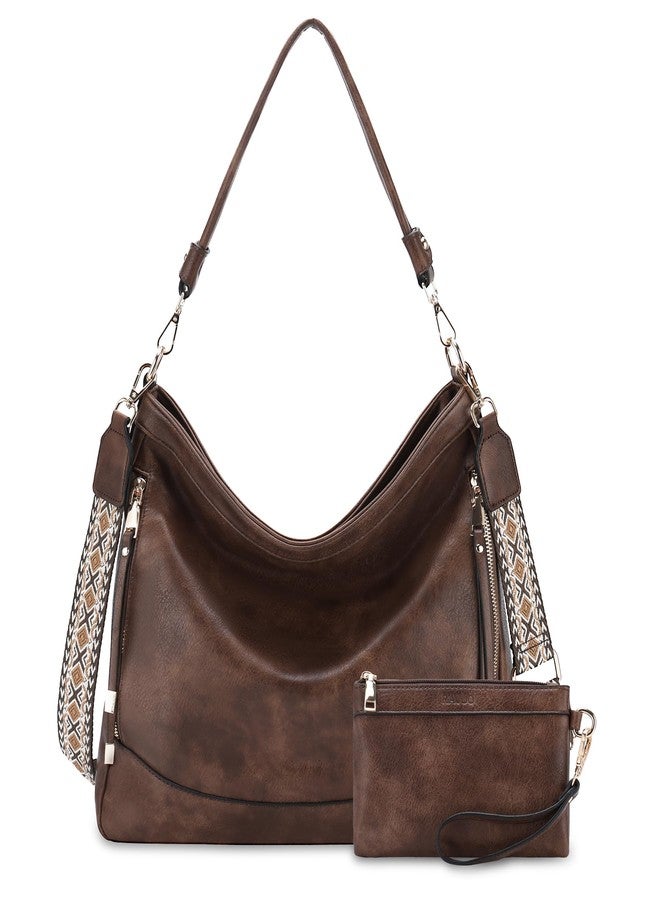 RAVUO Hobo Bags and Wallet Sets, Large Vegan Leather Crossbody Tote Boho Satchel Bags with Adjustable Shoulder Strap - Image 1
