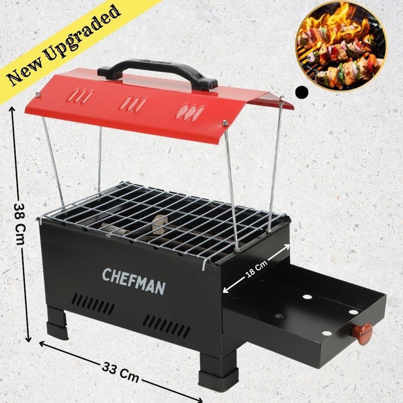 Chefman 2 in 1 Small Barbeque Grill With Skewers - Image 4
