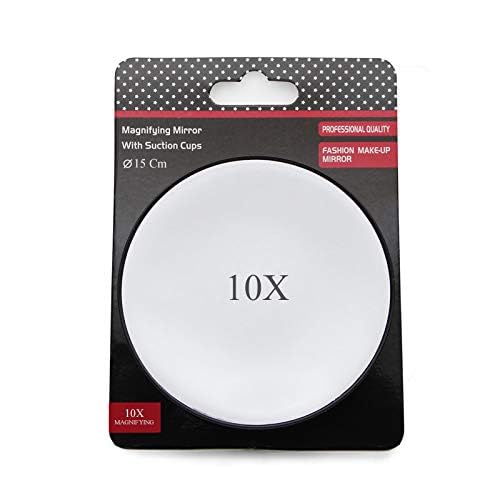 Anup Torda Anup Torda Make Up Hand Mirror for Women and Portable Shaving Mirror for Men with 10X Magnifying Bedroom Mirror Make Up Mirror Bathroom Mirror Black Round Wall Mount Framed  - Image 2