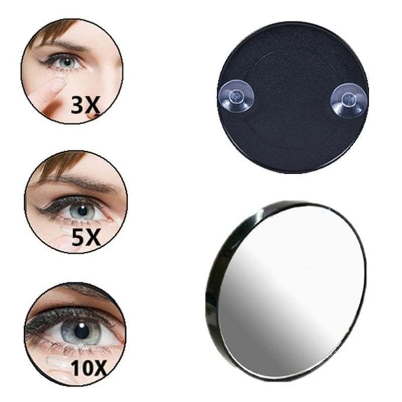 Anup Torda Anup Torda Make Up Hand Mirror for Women and Portable Shaving Mirror for Men with 10X Magnifying Bedroom Mirror Make Up Mirror Bathroom Mirror Black Round Wall Mount Framed  - Image 5
