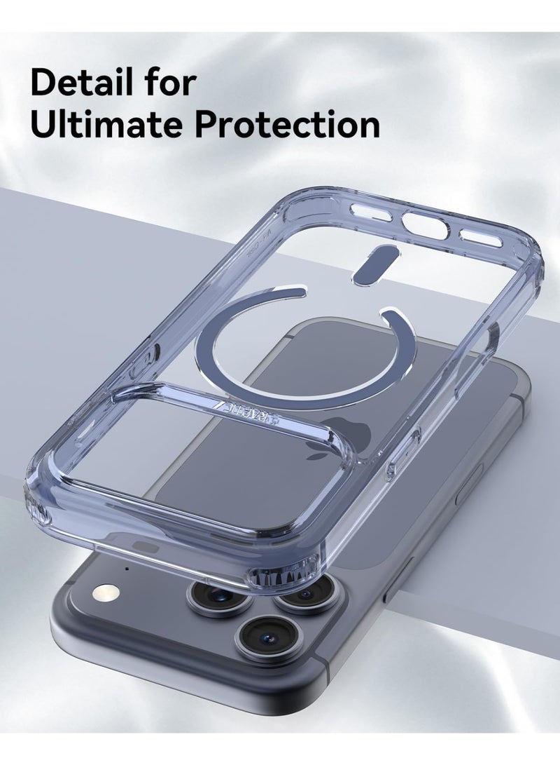 RAPTIC غطاء حماية Air Clear لجهاز iPhone 17 Pro MAX متوافق مع MagSafe [اختبار السقوط حتى 13 قدم] - أزرق شفاف - Image 4