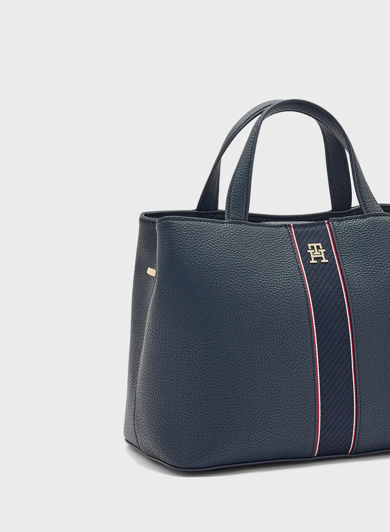TOMMY HILFIGER Logo Detail Top Handle Satchel