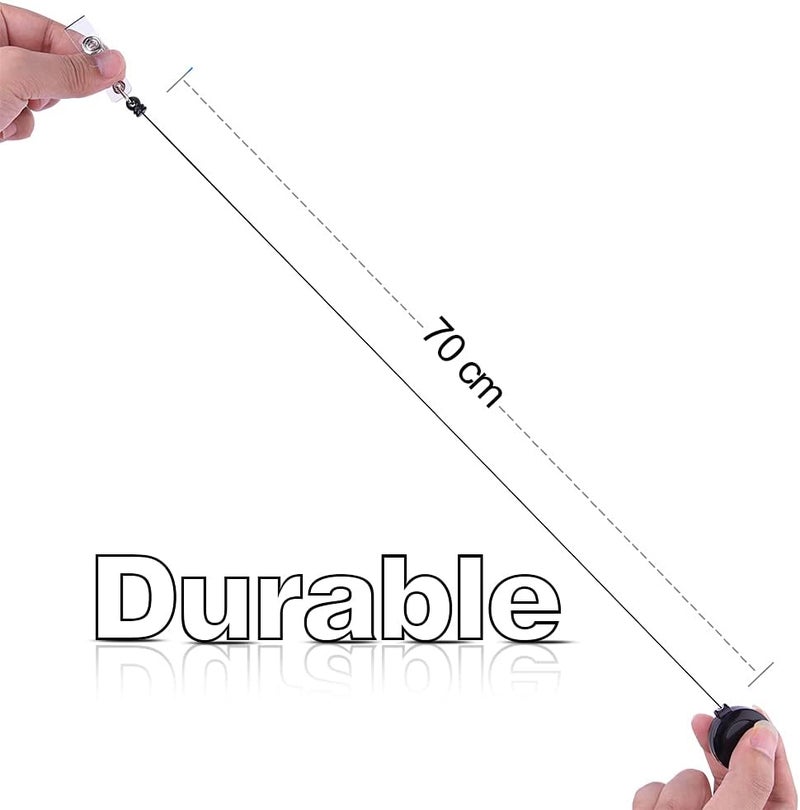 KUUQA Retractable Badge Reel with Alligator Clip for Key Cards and ID Cards 10 Pack - Image 3