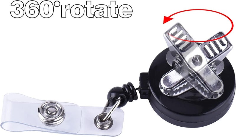 KUUQA Retractable Badge Reel with Alligator Clip for Key Cards and ID Cards 10 Pack - Image 2