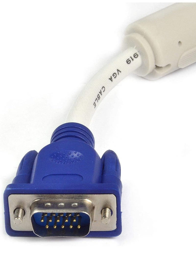 Ntech كابل VGA إلى VGA ذكر إلى ذكر أبيض/أزرق 15 متر - Image 3