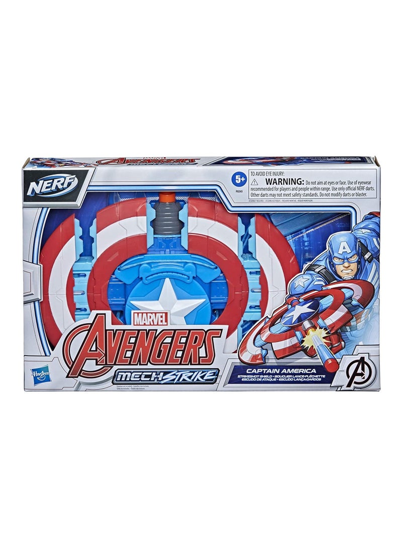 HASBRO - NERF Marvel Avengers Captain America Mech Strike Shield - Image 2