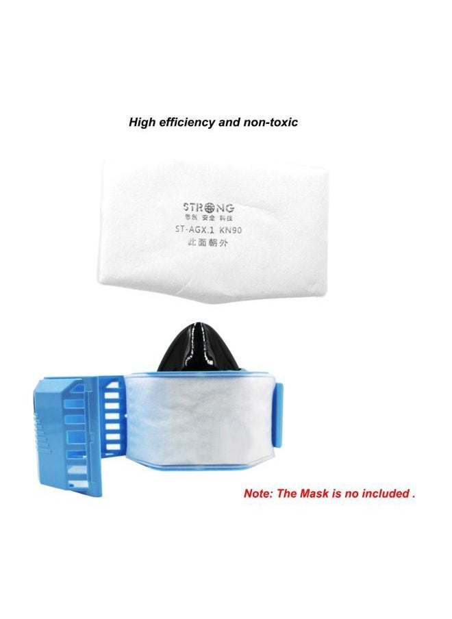 NIBEMINENT - 10-Piece Activated Carbon Mask Filter White 14centimeter - Image 1