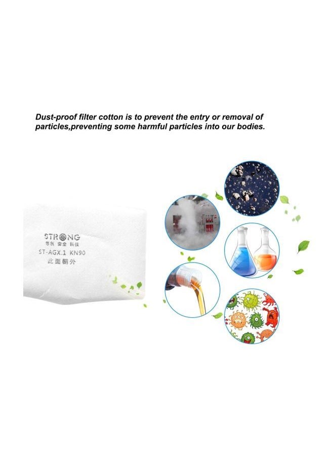 NIBEMINENT - 10-Piece Activated Carbon Mask Filter White 14centimeter - Image 1