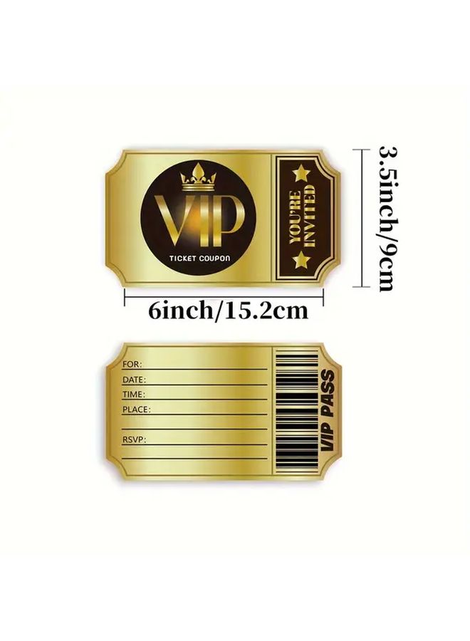 Style 2 Vintage Movie Theater Birthday Party Invitations 12pcs Double Sided with Envelopes - Image 3