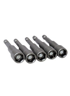 Jon Bhandari Tools Jon Bhandari Tools 5pcs 10mm Hexagon Magnetic Nut Driver Bit Set 65mm long  - Image 2