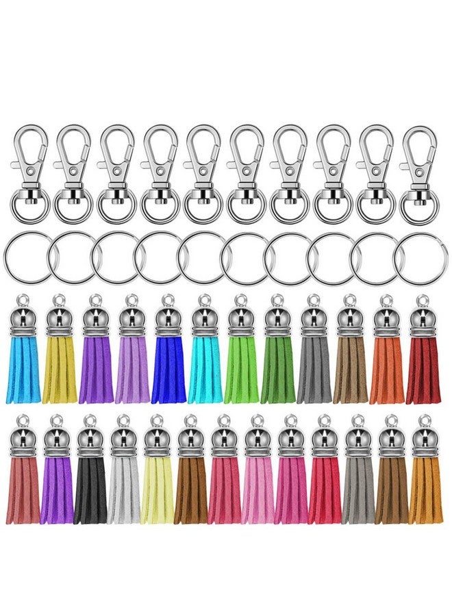 selizo 150Pcs Swivel Hooks With Key Rings And Tassels Bulk For Keychain Crafts - Image 1