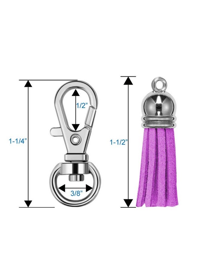 selizo 150Pcs Swivel Hooks With Key Rings And Tassels Bulk For Keychain Crafts - Image 4