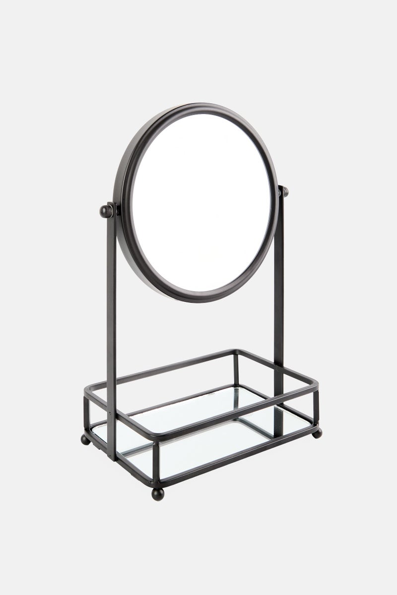 Oasis Home Vanity Mirror With Tray, Black - Image 2