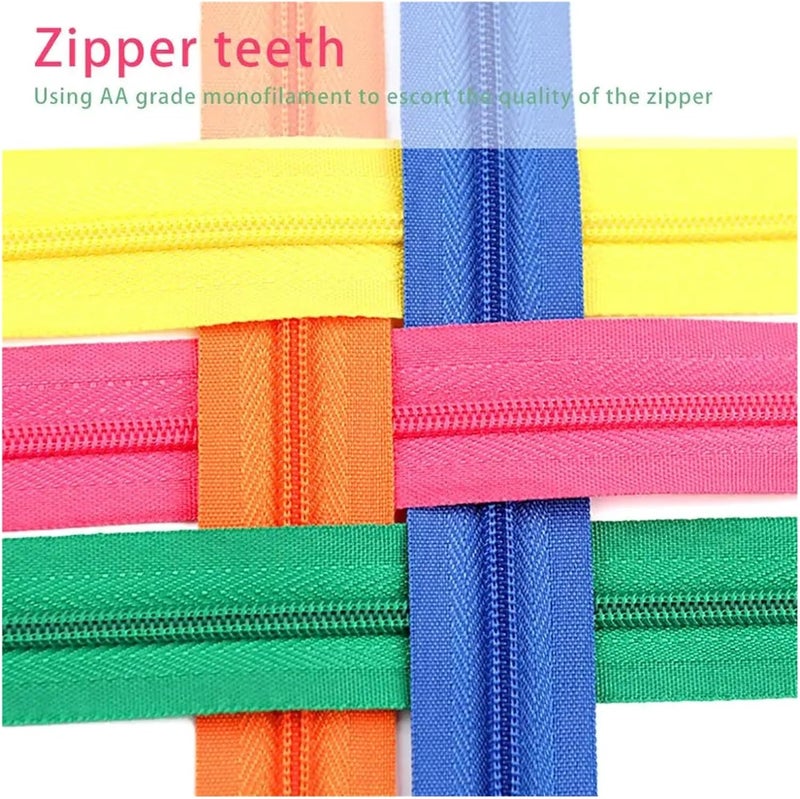 Flexible 10 Packs of Invisible Zippers, Nylon Coil DIY Fabric Sewing Accessories(141 Pink) - Image 4