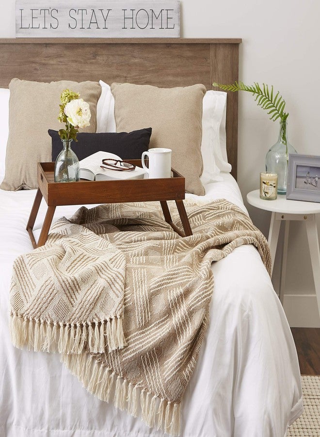 DII Transitional, Basketweave Woven Throw, 50x60, Stone - Image 4