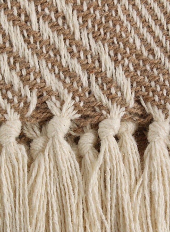 DII Transitional, Basketweave Woven Throw, 50x60, Stone - Image 2
