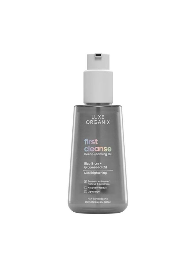 LUXE ORGANIX First Cleanse Deep Cleansing Oil Rice Bran+Grapeseed Oil 150ml  - Image 1