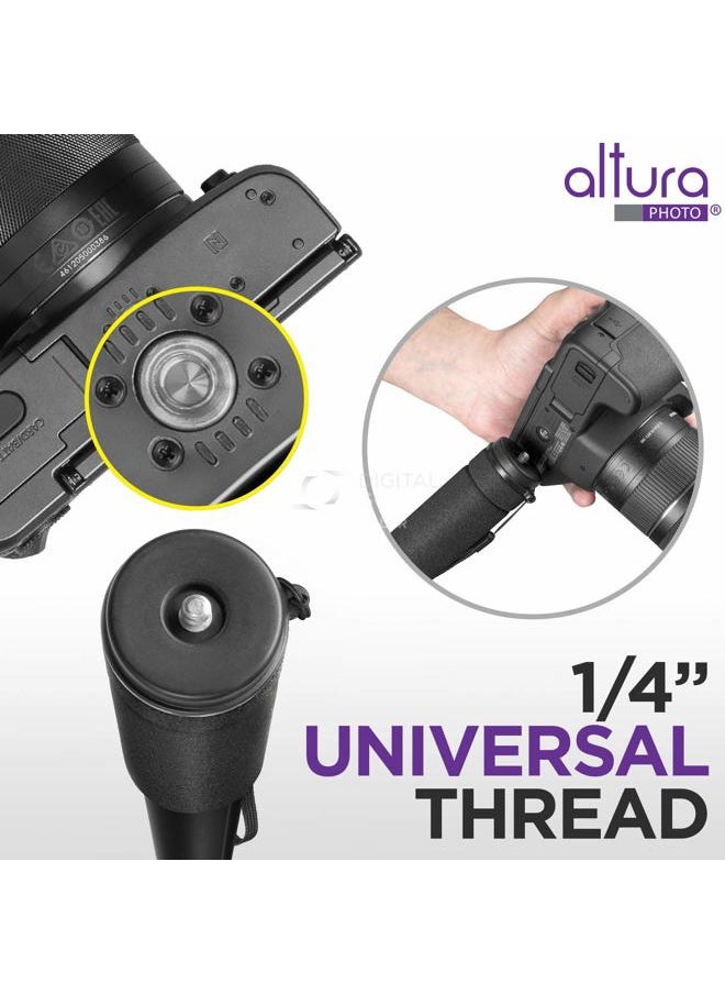 Altura Photo 62-Inch Camera Monopod - Heavy Duty Stand for Canon, Nikon, & Sony Mirrorless & DSLR Cameras - Steady Photography, Lightweight & Portable - Easy to Carry with Pouch  - Image 5
