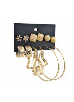 6-Pair Studs And Hoop Earrings Set