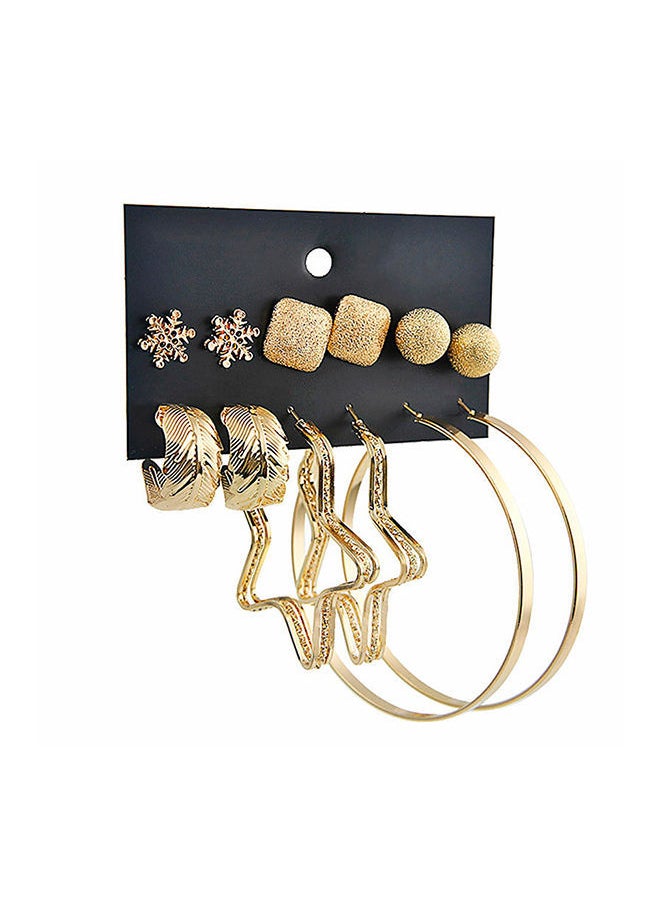 NIBEMINENT - 6-Pair Studs And Hoop Earrings Set - Image 1