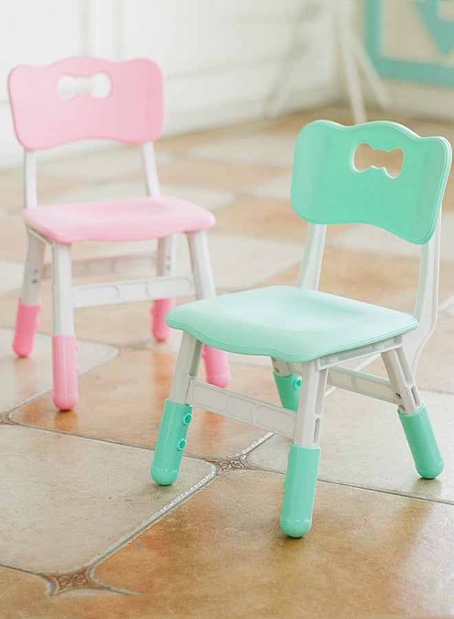JSAITOYS 2-Piece Kids Colorful Chair Height Adjustable Plastic Chairs Children Furniture For Kindergarten - Image 1