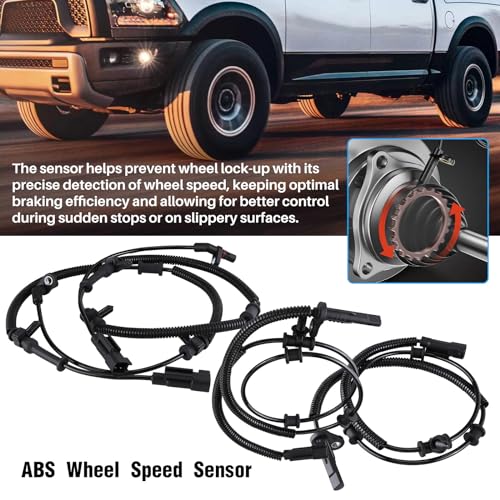 SEADEAR 4PCS Front&Rear ABS Wheel Speed Sensor Compatible for Ram 1500 2013-2018, for 2019 1500 Classic V6 3.0L 3.6L 3.7L, V8 4.7L 5.7L Engine ALS2246 68053861AB 68053861AC 68053861AD 68231044AB 68053861AA - Image 3