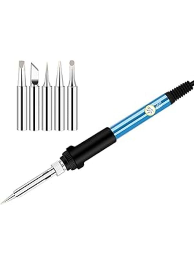 YARBOLY Welding Iron 220V 60W Heat Control with Five Extra Pins