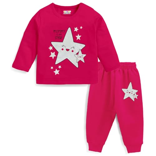 Kuchipoo Girl Regular Fit Cotton Printed T-Shirts and Pyjamas Set (KUC-PSUT-132, 4-5 Years, Multi-Colored) - Image 4