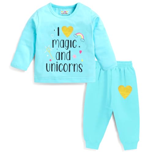 Kuchipoo Girl Regular Fit Cotton Printed T-Shirts and Pyjamas Set (KUC-PSUT-132, 4-5 Years, Multi-Colored) - Image 3