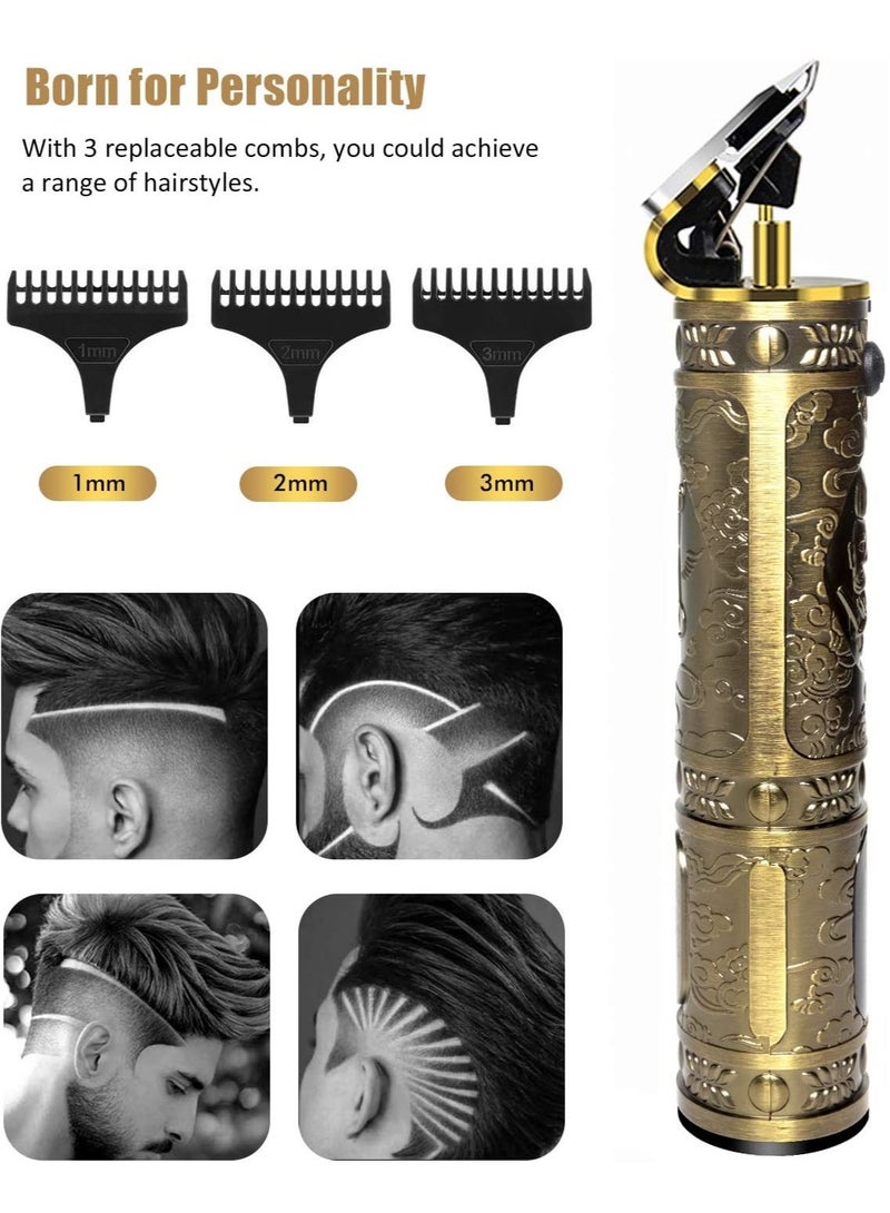 ELTRAZONE T Blade Hair Trimmer for Men, Cordless Electric Pro Li Outliner, Zero Gapped Detail Barbershop Beard Shaver Rechargeable Hair Clippers - Image 4