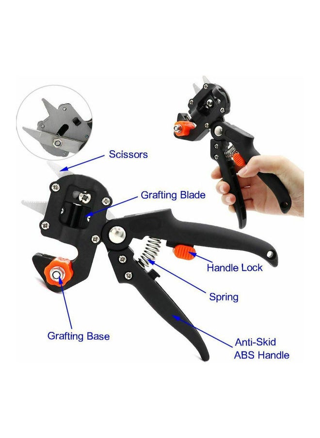 Generic - Garden Tree Nursery Grafting Pruning Pruner Shears Cutting Tool Kit With Film Tape Black - Image 1